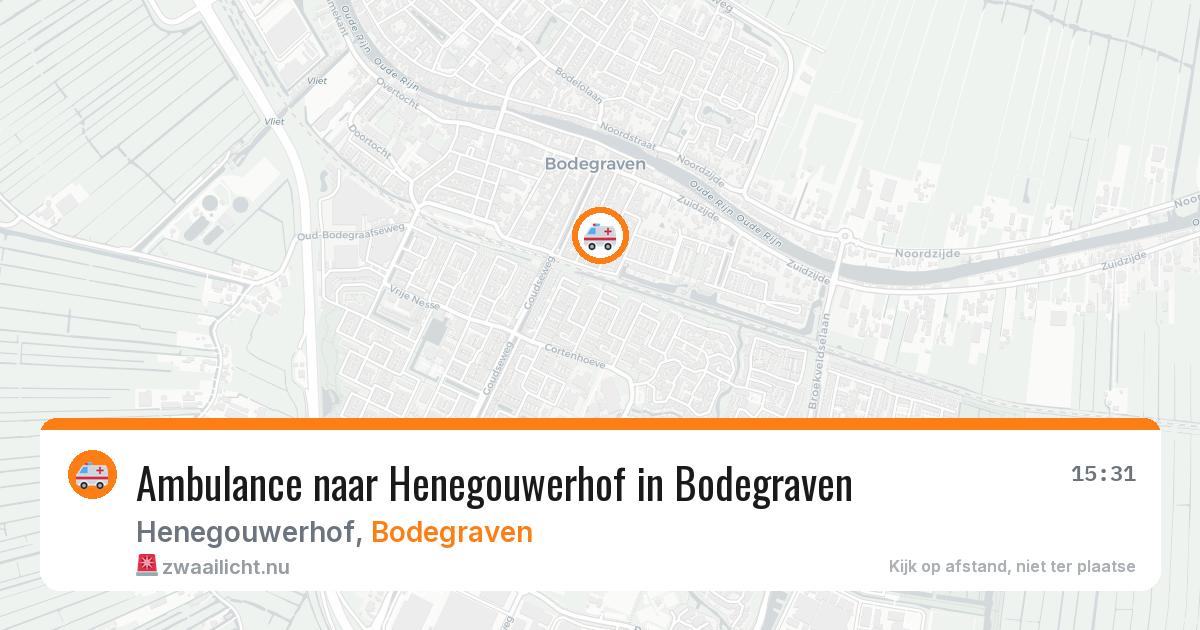 Ambulance naar Henegouwerhof in Bodegraven — 23 jul 2026