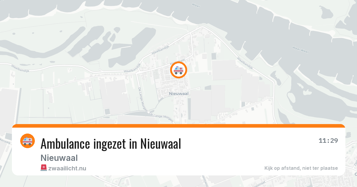 Ambulance ingezet in Nieuwaal — 13 apr 2026