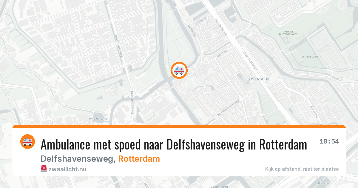Ambulance met spoed naar Delfshavenseweg in Rotterdam — 23 mei 2026