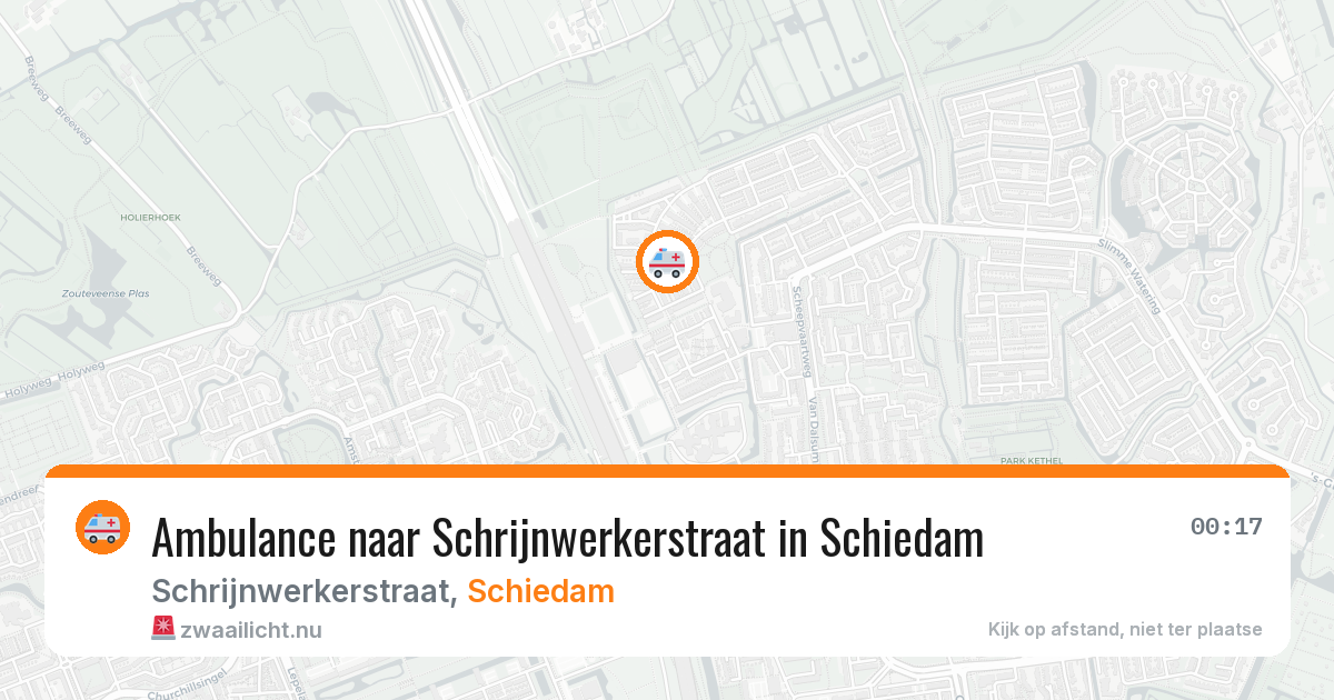Ambulance naar Schrijnwerkerstraat in Schiedam — 1 jun 2026