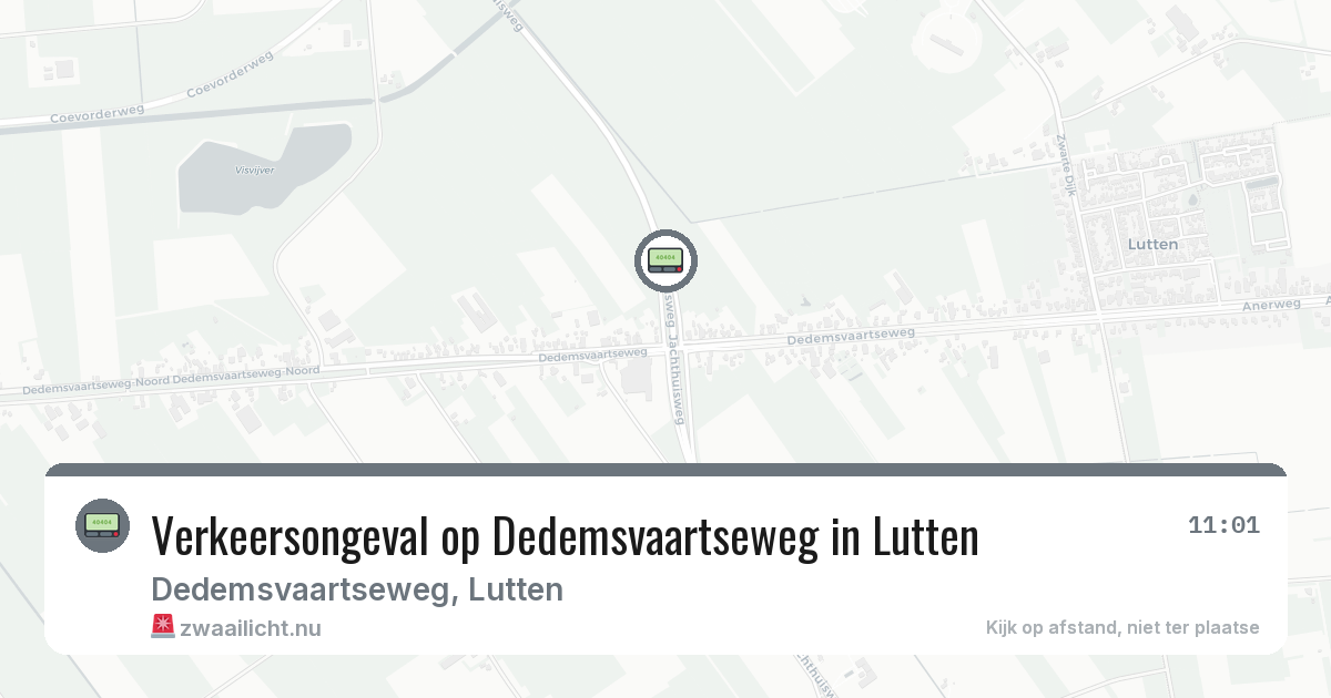 Verkeersongeval op Dedemsvaartseweg in Lutten — 28 apr 2026