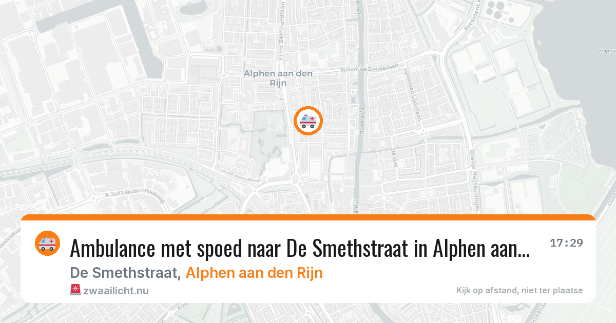 Ambulance met spoed naar De Smethstraat in Alphen aan den Rijn — 12 jul 2026