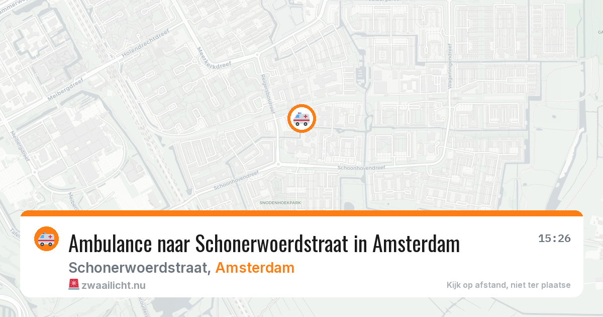 Ambulance naar Schonerwoerdstraat in Amsterdam — 4 mei 2026