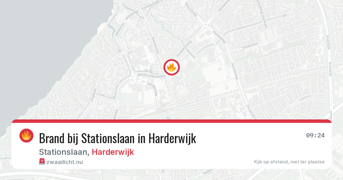 Brand bij Stationslaan in Harderwijk — 10 jun 2026