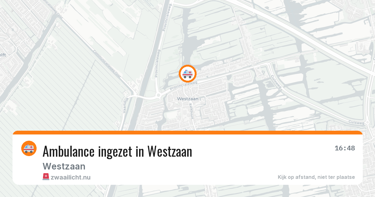 Ambulance ingezet in Westzaan — 5 jul 2026