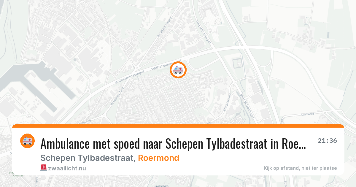 Ambulance met spoed naar Schepen Tylbadestraat in Roermond — 10 feb 2026