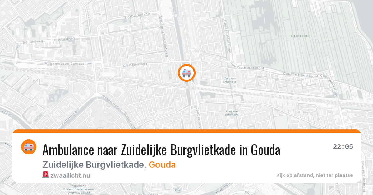 Ambulance naar Zuidelijke Burgvlietkade in Gouda — 20 mrt 2026