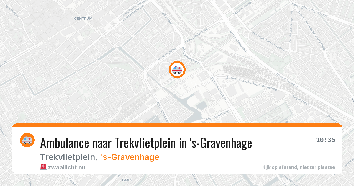 Ambulance naar Trekvlietplein in 's-Gravenhage — 25 jul 2026