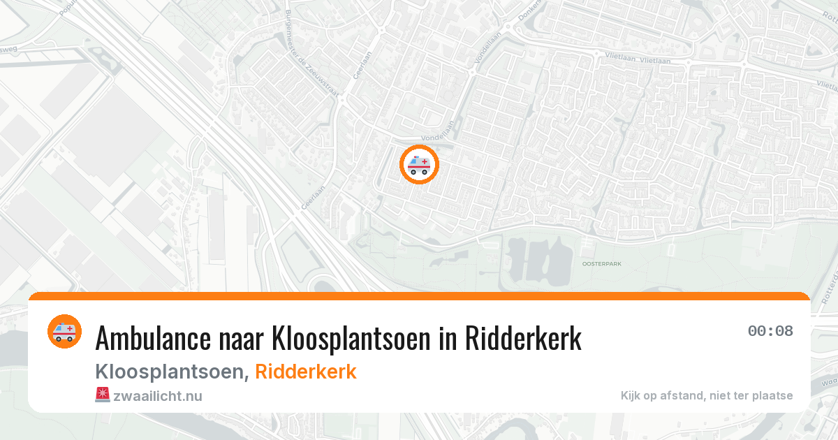 Ambulance naar Kloosplantsoen in Ridderkerk — 5 jun 2026