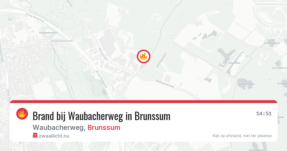 Brand bij Waubacherweg in Brunssum — 15 jul 2026