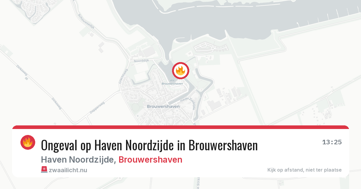 Ongeval op Haven Noordzijde in Brouwershaven — 15 jul 2026