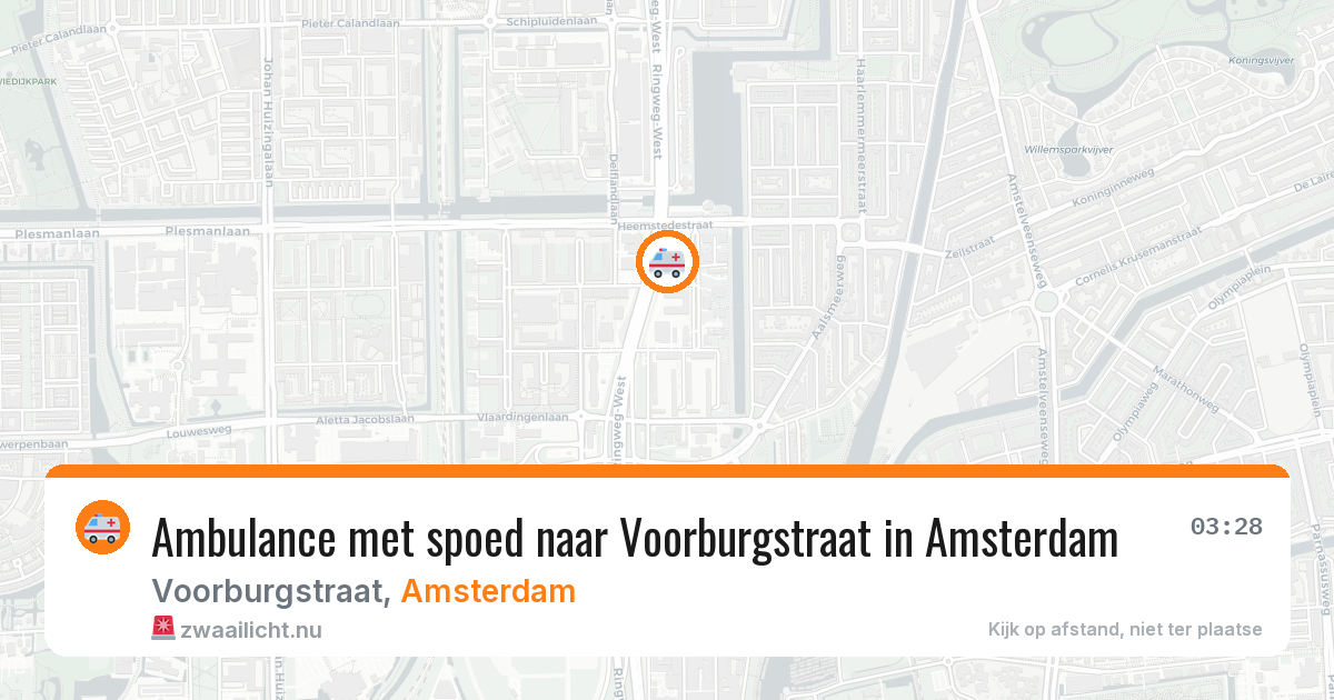 Ambulance met spoed naar Voorburgstraat in Amsterdam — 26 mei 2026