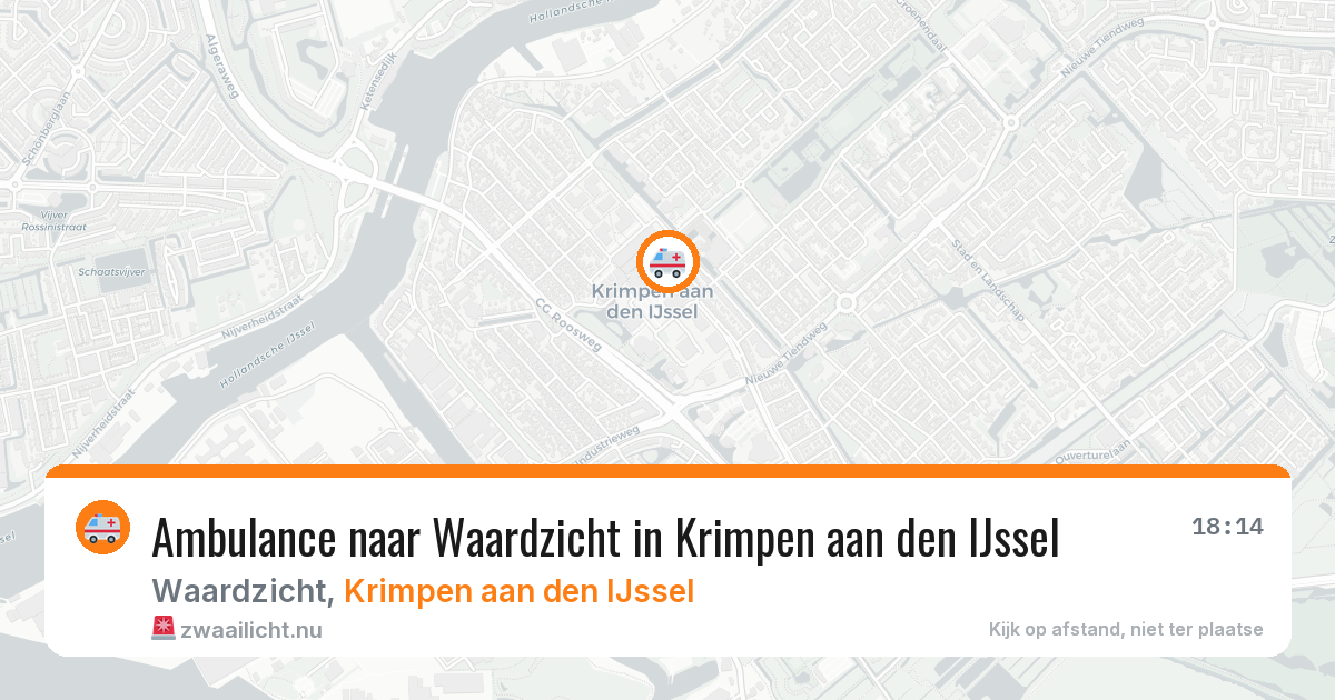 Ambulance naar Waardzicht in Krimpen aan den IJssel — 18 jul 2026