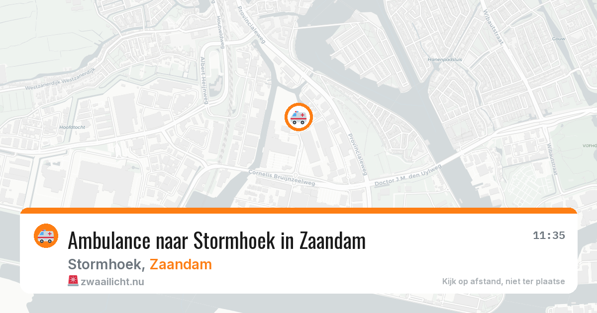 Ambulance naar Stormhoek in Zaandam — 16 jul 2026