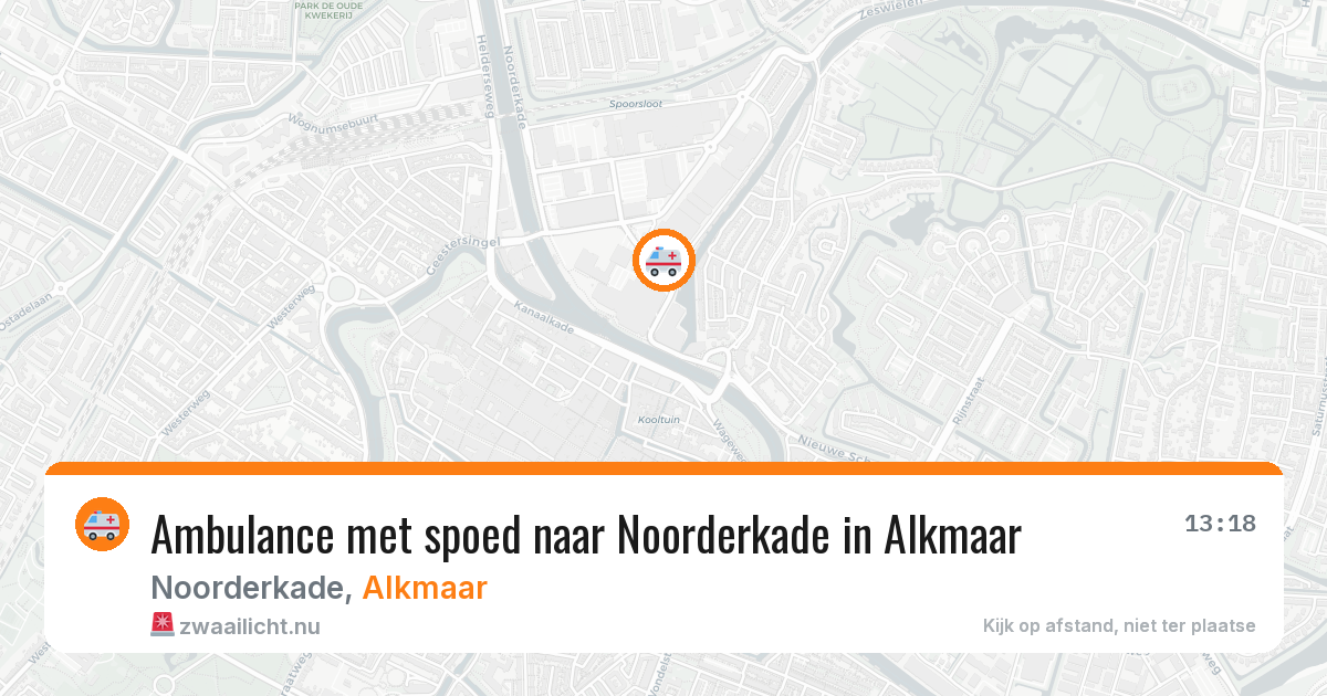 Ambulance met spoed naar Noorderkade in Alkmaar — 1 mei 2026