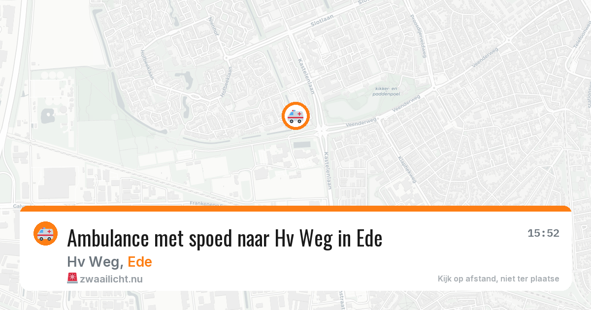 Ambulance met spoed naar Hv Weg in Ede — 20 apr 2026