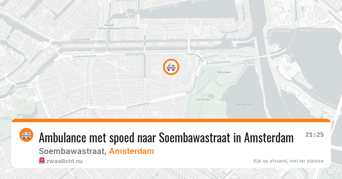 Ambulance met spoed naar Soembawastraat in Amsterdam — 23 jul 2026