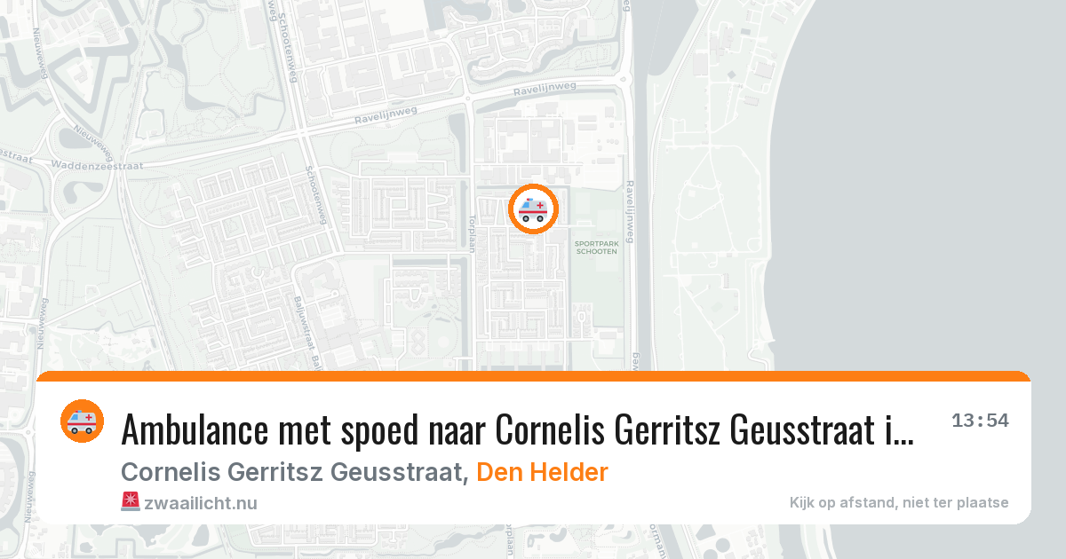 Ambulance met spoed naar Cornelis Gerritsz Geusstraat in Den Helder — 23 mrt 2026