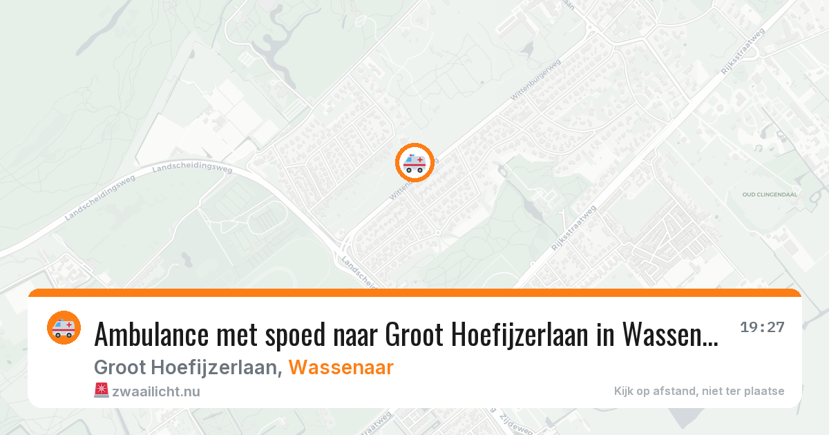 Ambulance met spoed naar Groot Hoefijzerlaan in Wassenaar — 20 mei 2026