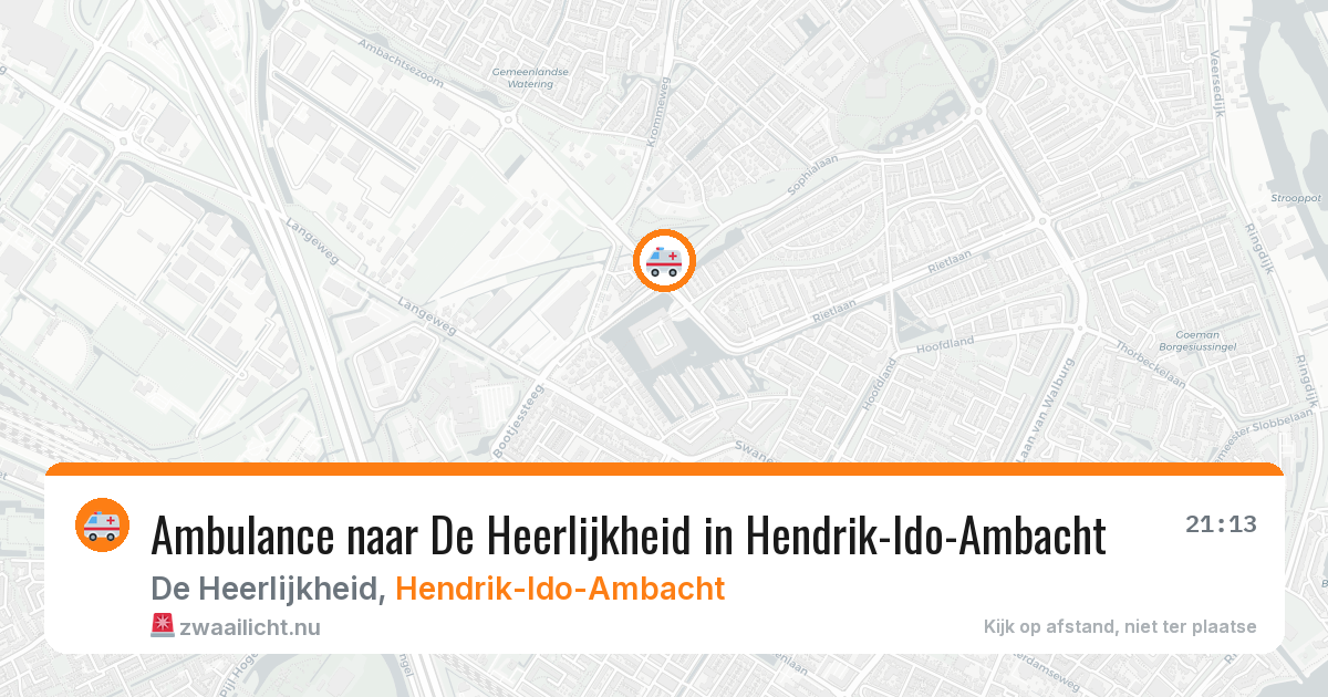 Ambulance naar De Heerlijkheid in Hendrik-Ido-Ambacht — 30 mei 2026