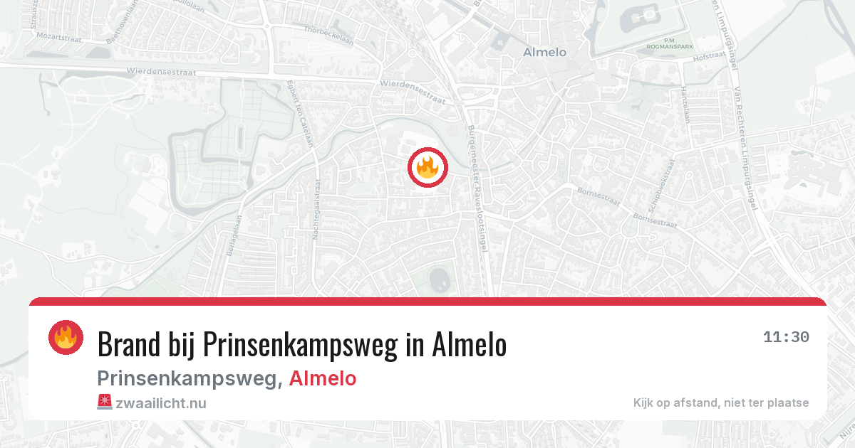 Brand bij Prinsenkampsweg in Almelo — 28 mei 2026