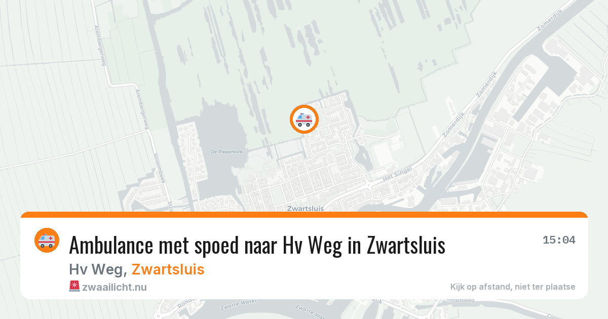 Ambulance met spoed naar Hv Weg in Zwartsluis — 24 jul 2026