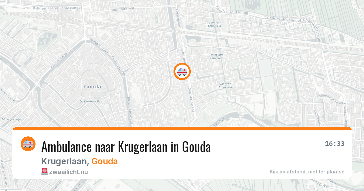 Ambulance naar Krugerlaan in Gouda — 14 jul 2026