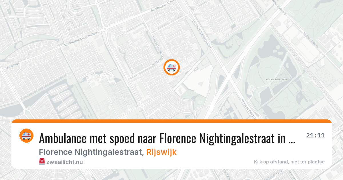 Ambulance met spoed naar Florence Nightingalestraat in Rijswijk — 25 jul 2026