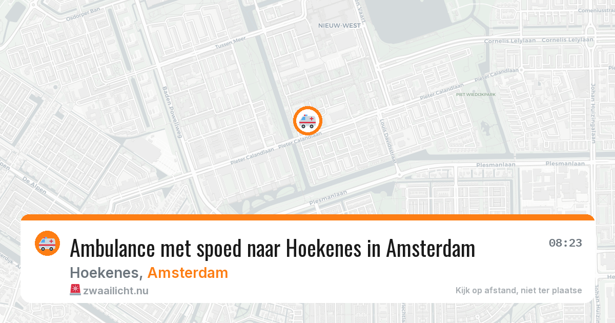 Ambulance met spoed naar Hoekenes in Amsterdam — 22 jul 2026