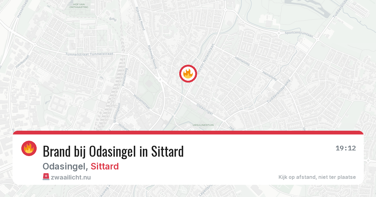 Brand bij Odasingel in Sittard — 12 jul 2026