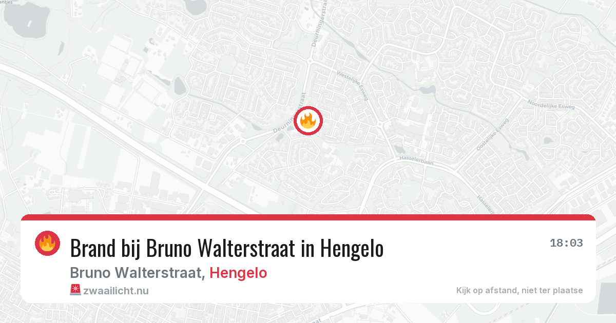 Brand bij Bruno Walterstraat in Hengelo — 29 mei 2026