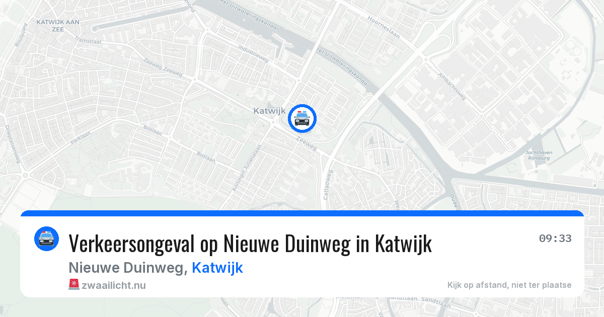 Verkeersongeval op Nieuwe Duinweg in Katwijk — 20 mrt 2026