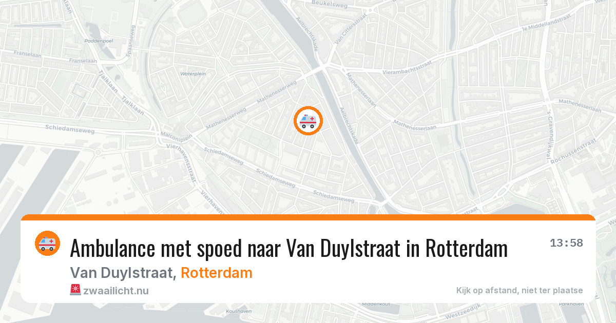Ambulance met spoed naar Van Duylstraat in Rotterdam — 1 jun 2026