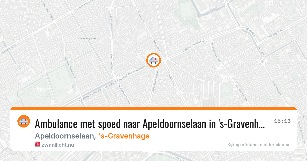 Ambulance met spoed naar Apeldoornselaan in 's-Gravenhage — 22 jul 2026