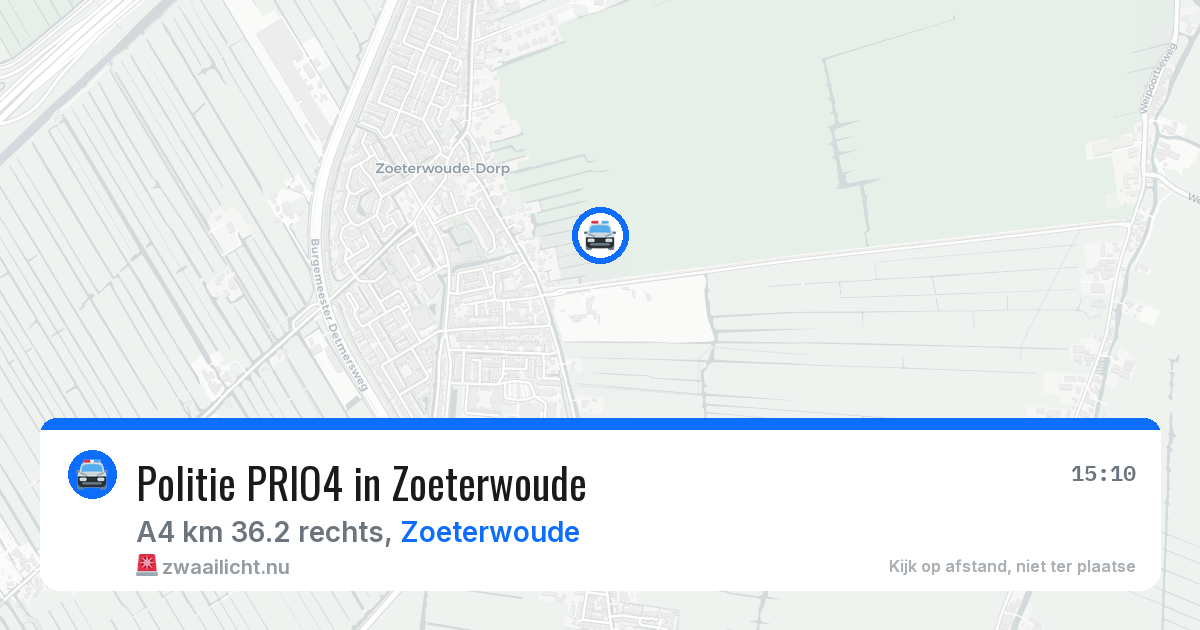 Politie PRIO4 in Zoeterwoude — 2 mei 2026 | 🚨 Zwaailicht.nu