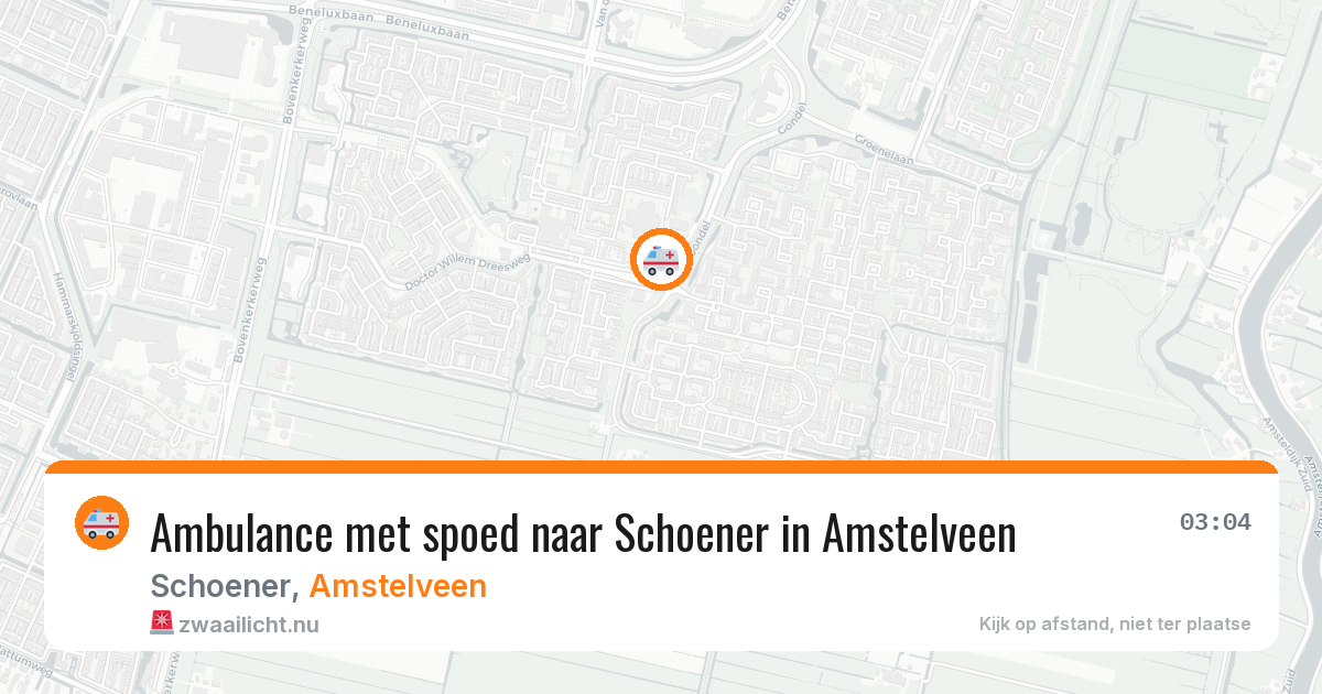 Ambulance met spoed naar Schoener in Amstelveen — 20 jul 2026