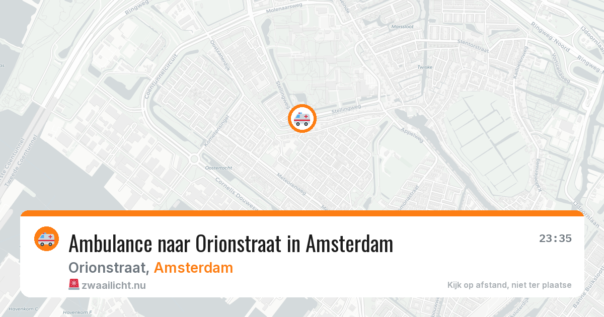 Ambulance naar Orionstraat in Amsterdam — 17 jul 2026