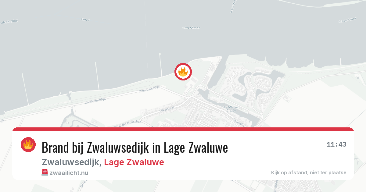 Brand bij Zwaluwsedijk in Lage Zwaluwe — 23 jul 2026