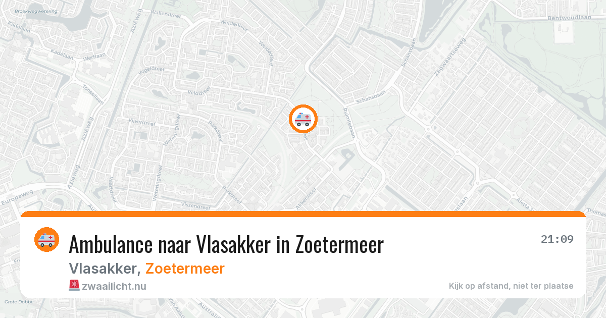 Ambulance naar Vlasakker in Zoetermeer — 24 jul 2026