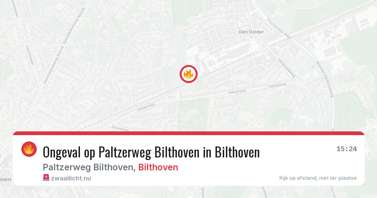 Ongeval op Paltzerweg Bilthoven in Bilthoven — 11 jul 2026