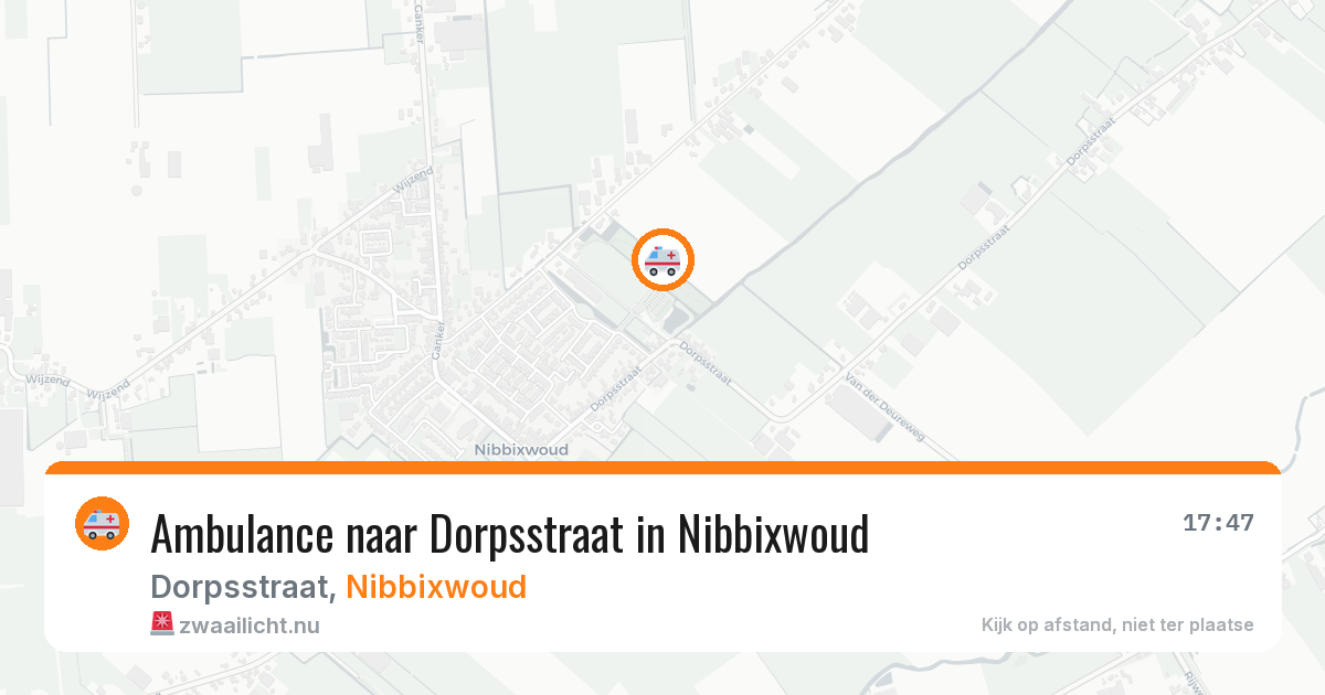 Ambulance naar Dorpsstraat in Nibbixwoud — 22 mrt 2026