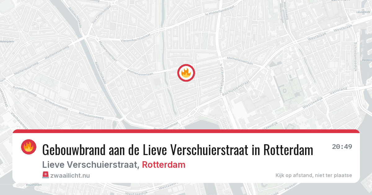 Gebouwbrand aan de Lieve Verschuierstraat in Rotterdam — 2 jun 2026