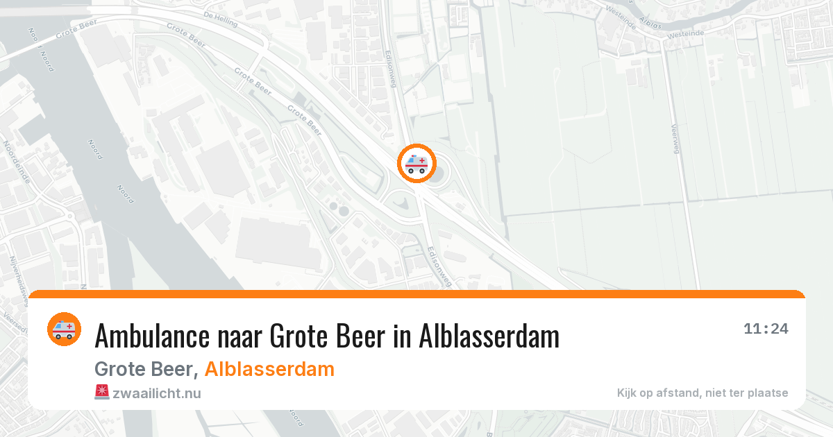 Ambulance naar Grote Beer in Alblasserdam — 24 mei 2026
