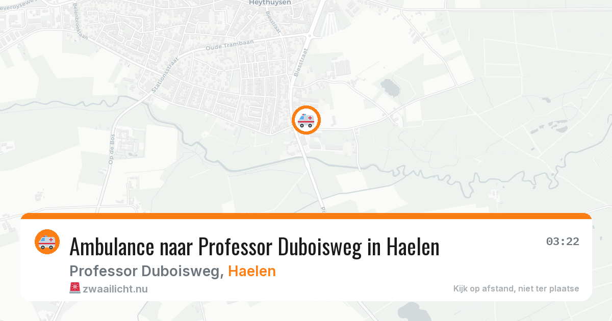 Ambulance naar Professor Duboisweg in Haelen — 23 jan 2026