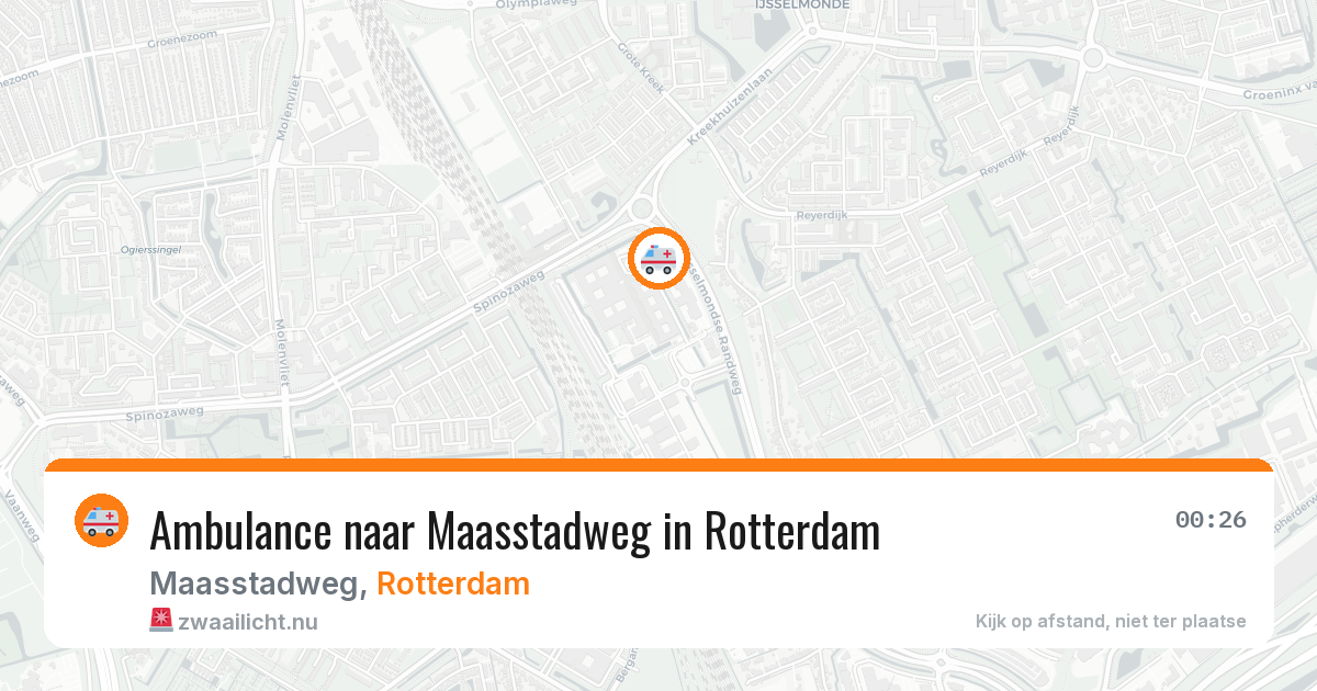 Ambulance naar Maasstadweg in Rotterdam — 22 mrt 2026