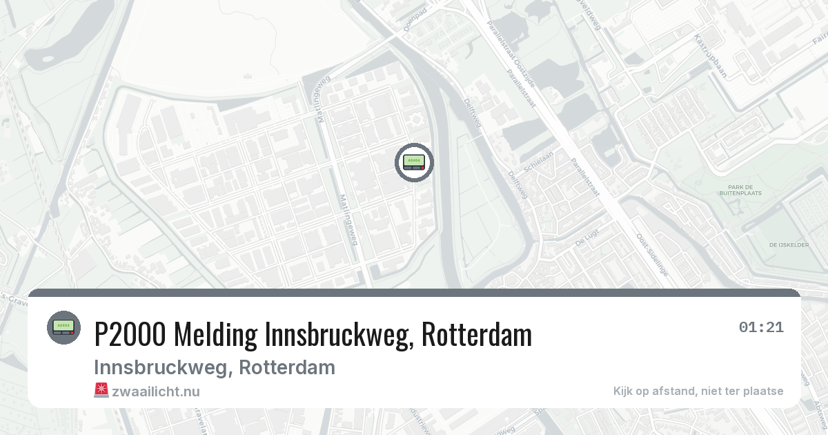P2000 Melding Innsbruckweg, Rotterdam — 12 mrt 2026