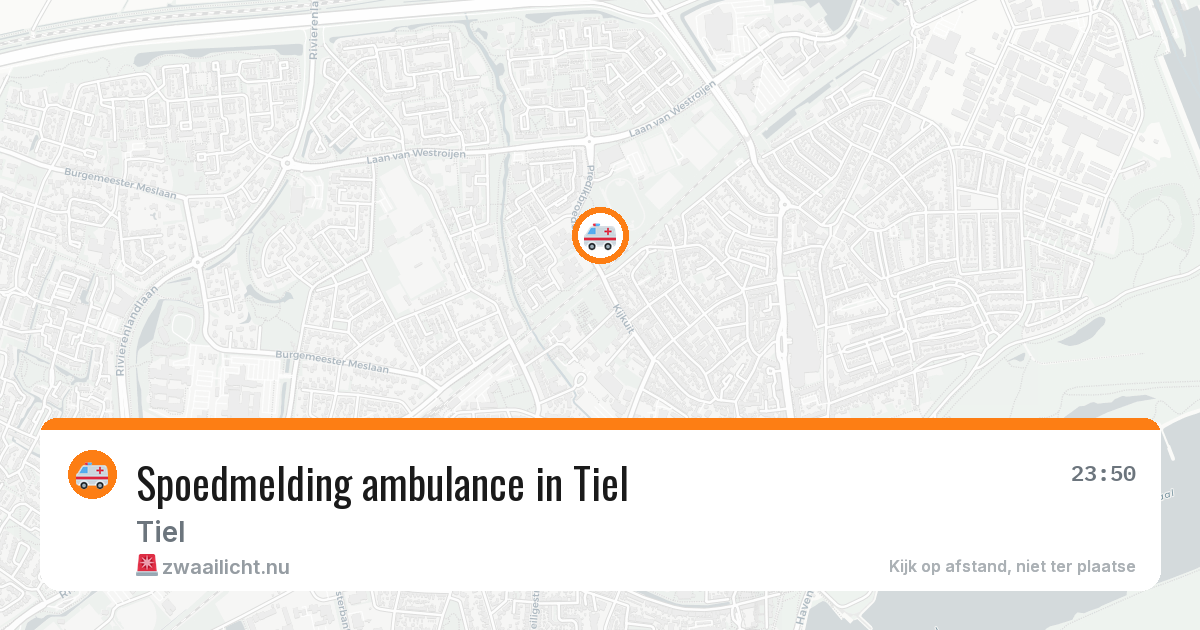 Spoedmelding ambulance in Tiel — 13 apr 2026