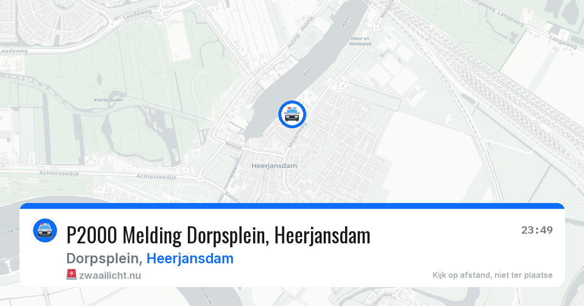 P2000 Melding Dorpsplein, Heerjansdam — 6 jun 2026