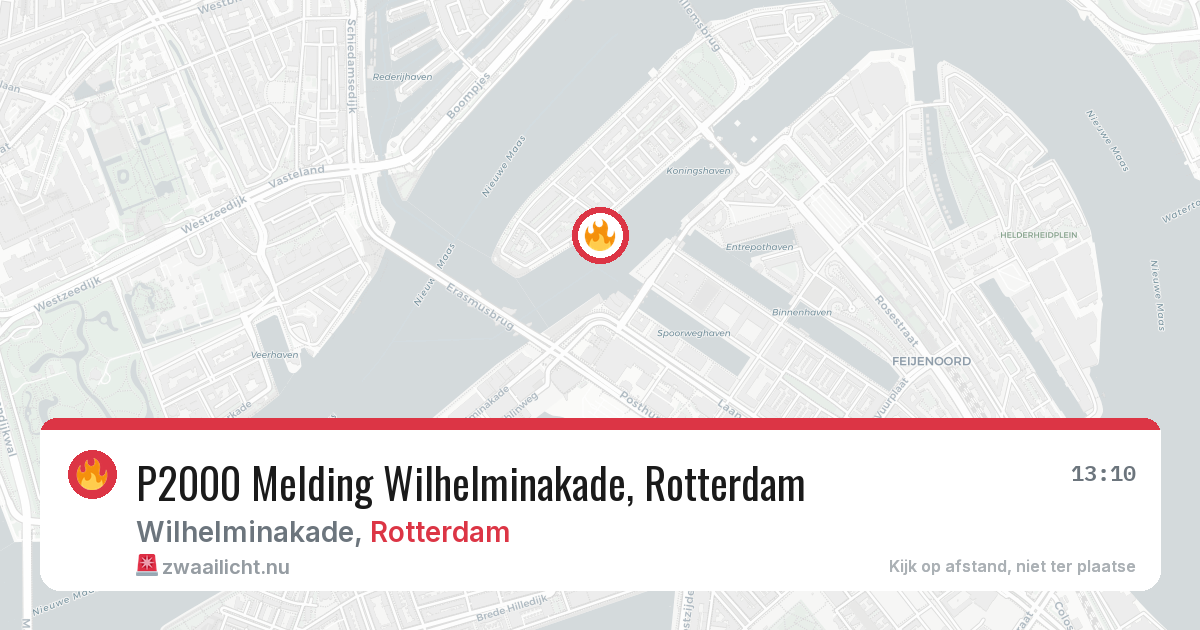 P2000 Melding Wilhelminakade, Rotterdam — 24 mei 2026