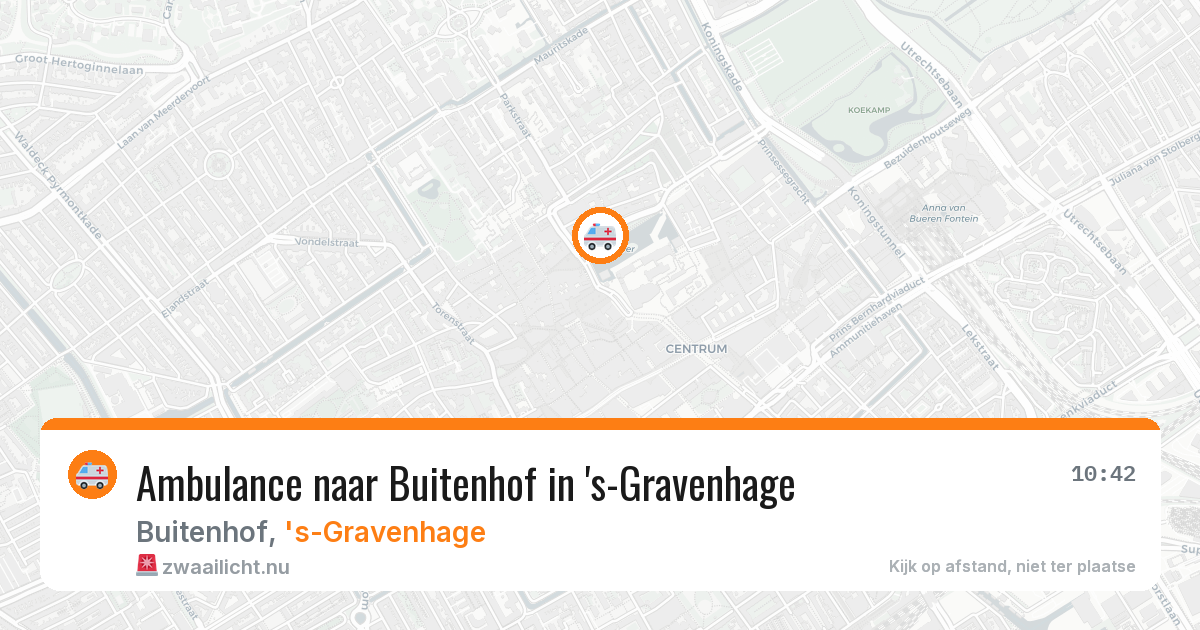 Ambulance naar Buitenhof in 's-Gravenhage — 8 apr 2026
